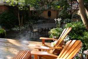 Courtyard and deck